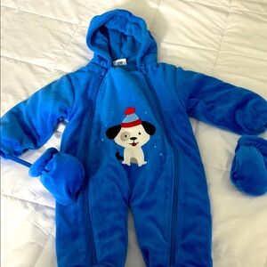 Blue Kids One Piece with Puppy Design